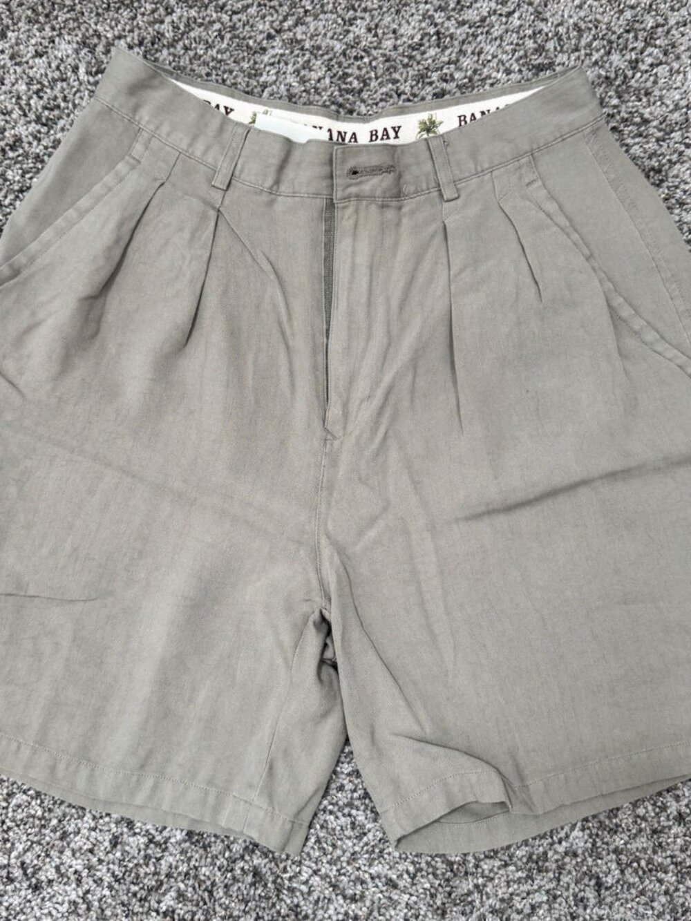 Vintage Banana Bay 100% Silk Pleated Resort Shorts Women’s Size 6